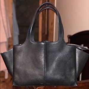 Céline Tri-Fold Medium Black Shoulder Bag